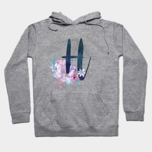 Floral Monogram H Pretty Lilac Bouquet Hoodie